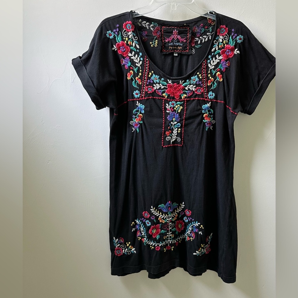 Johnny Was Embroidered Tunic Top Size M